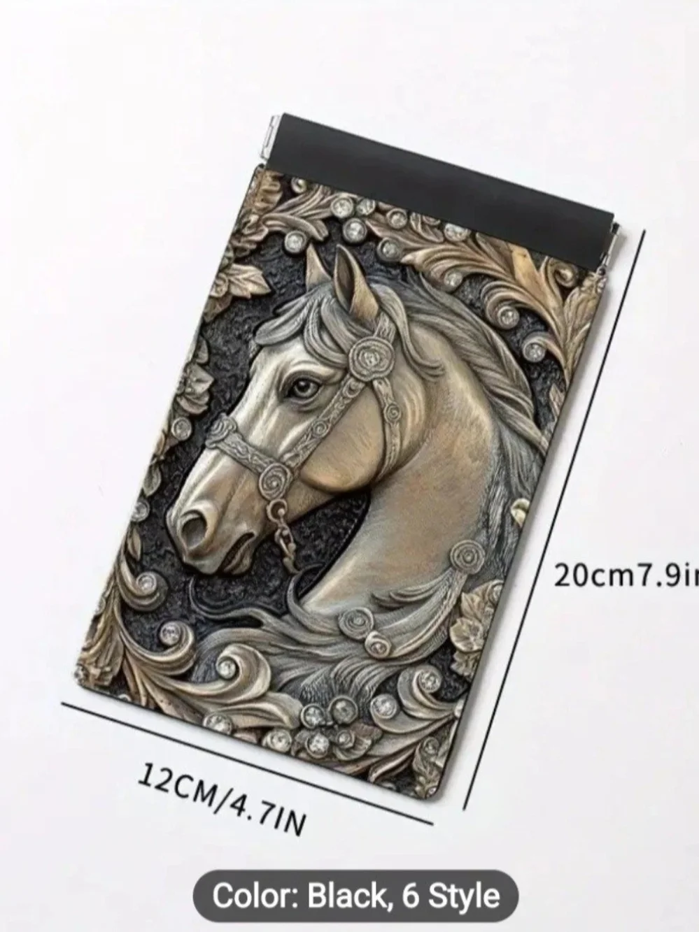 Elequent Equestrian Embossed Relief Horse Head Pocket Pouch For Phone/Cards Etc.